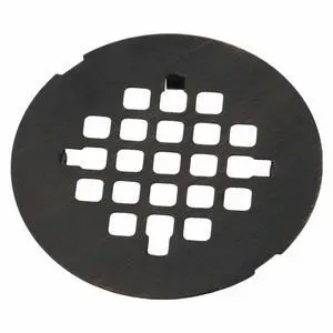 Oil Rubbed Bronze Snap-in Shower Drain Cover, 4-1/4" OD Round Grid Oil Rubbed Bronze Snap-in Shower Drain Cover, 4-1/4" OD Round Grid
