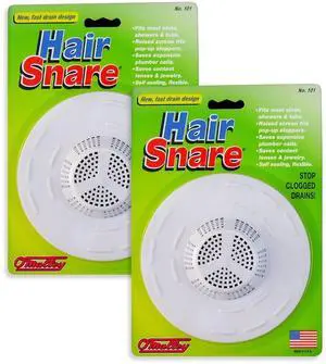 Hair Snare Drain Cover Universal - White (2 Pack) Hair Snare Drain Cover Universal - White (2 Pack)