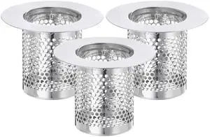 2 Pack Shower Drain Strainer, 2" x 2.5" Stainless Steel Floor Drain Strainer Deep Sink Hair Catcher for Kitchen Bathroom Balcony Floor Drain, Fit Hole Size from 1.57" to 2.56" 2 Pack Shower Drain Strainer, 2" x 2.5" Stainless Steel Floor Drain Strainer Deep Sink Hair Catcher for Kitchen Bathroom Balcony Floor Drain, Fit Hole Size from 1.57" to 2.56"