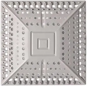 Square Silicone Shower Drain Hair Catcher, Prevents Clogs, Easy Clean & Install Bathroom Drain Cover for Shower/Tub/Sink, Fits Most Standard Drains, Grey Square Silicone Shower Drain Hair Catcher, Prevents Clogs, Easy Clean & Install Bathroom Drain Cover for Shower/Tub/Sink, Fits Most Standard Drains, Grey