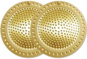 2PCS Hair Catcher Shower Drain/Strainer/Cover/Filter/Trap, Bathtub Drain Cover Hair Catcher, Hair Stopper for Bathroom Sink/Floor Drain, Stainless Steel and Silicone Drain Strainer, Gold 2PCS Hair Catcher Shower Drain/Strainer/Cover/Filter/Trap, Bathtub Drain Cover Hair Catcher, Hair Stopper for Bathroom Sink/Floor Drain, Stainless Steel and Silicone Drain Strainer, Gold