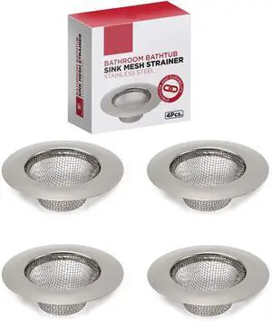 4pcs Bathroom Bathtub Sink Mesh Strainer Stainless Steel (Pack of 4) 4pcs Bathroom Bathtub Sink Mesh Strainer Stainless Steel (Pack of 4)
