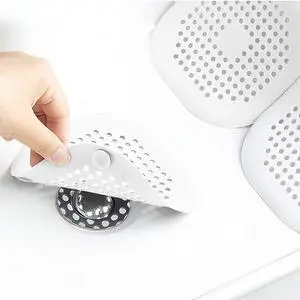 2 Pieces Shower Drain Hair Catcher Bathtub Stopper Home Drain Protectors Drain Cover with Sucker Water Trap Sink Cover for Bathroom Bathtub and Kitchen (White,White) 2 Pieces Shower Drain Hair Catcher Bathtub Stopper Home Drain Protectors Drain Cover with Sucker Water Trap Sink Cover for Bathroom Bathtub and Kitchen (White,White)