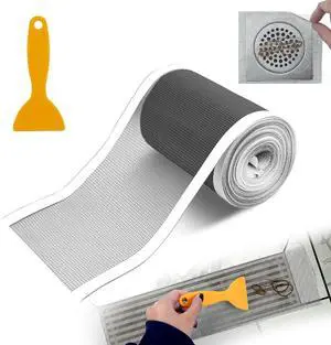 4 Inch x 33 FT Disposable Shower Drain Screen Self-Adhesive Stickers, with Cleaning Shovel, Showers Drain Hair Catcher, Shower Drain Mesh Stickers for Bathroom Kitchen Sink 4 Inch x 33 FT Disposable Shower Drain Screen Self-Adhesive Stickers, with Cleaning Shovel, Showers Drain Hair Catcher, Shower Drain Mesh Stickers for Bathroom Kitchen Sink