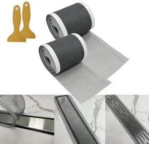 2 PCS Linear Shower Drain Hair Catcher,3.5" X33FT 2 PCS Linear Shower Drain Hair Catcher,3.5" X33FT