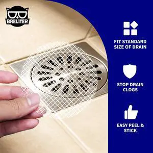 Disposable Shower Drain Hair Catcher, 30pcs Strong Adhesive Drain Cover Strainer for Shower, Bathtub and Vanity Sink, Waterproof Mesh Filter Stickers to Prevent Clogs, Tear-Resistant Disposable Shower Drain Hair Catcher, 30pcs Strong Adhesive Drain Cover Strainer for Shower, Bathtub and Vanity Sink, Waterproof Mesh Filter Stickers to Prevent Clogs, Tear-Resistant