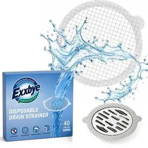 40 Pack Disposable Shower Drain Hair Catcher Stickers - Peel & Stick Mesh Drain Strainer, Shower Drain Cover to Prevent Clogs, Strong Waterproof Adhesive for Shower & Kitchen, 90mm 40 Pack Disposable Shower Drain Hair Catcher Stickers - Peel & Stick Mesh Drain Strainer, Shower Drain Cover to Prevent Clogs, Strong Waterproof Adhesive for Shower & Kitchen, 90mm