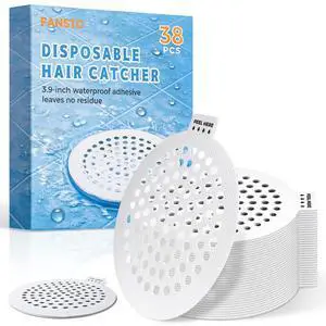 Shower Drain Hair Catcher, 38 Pack Disposable Mesh Drain Covers Strainers, Stop Hair Clog Stickers-Easy Peel Remove, Waterproof Hair Trap Collector Drain Accessories for Bathroom tub, Sink, Bathtub Shower Drain Hair Catcher, 38 Pack Disposable Mesh Drain Covers Strainers, Stop Hair Clog Stickers-Easy Peel Remove, Waterproof Hair Trap Collector Drain Accessories for Bathroom tub, Sink, Bathtub