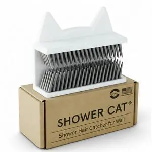 Shower Hair Catcher for Wall Hair Collector for Shower & Tub, Shower Hair Trap Keeps Loose Hair Off Shower Wall & Out of Drain, Reusable Hair Catcher for Shower Wall, 3M Adhesive Shower Hair Catcher for Wall Hair Collector for Shower & Tub, Shower Hair Trap Keeps Loose Hair Off Shower Wall & Out of Drain, Reusable Hair Catcher for Shower Wall, 3M Adhesive