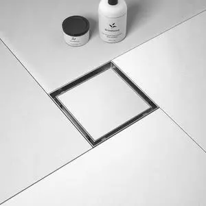 Square Shower Drain 6", Brushed Floor Drain with Tiled Insert Grate & Hair Strainer, 304 Stainless Steel Bathroom 2-in-1 Tiled in Drain, CUPC Certified (Brushed, 6'') Square Shower Drain 6", Brushed Floor Drain with Tiled Insert Grate & Hair Strainer, 304 Stainless Steel Bathroom 2-in-1 Tiled in Drain, CUPC Certified (Brushed, 6'')