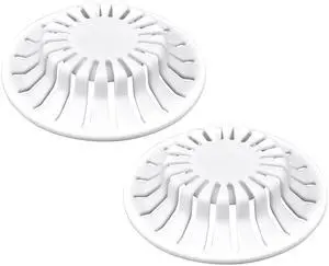 Hair Catcher with Suction Cup, fits Pop-Up Bathroom Sink Drains, White, 2 Pack, (10769) Hair Catcher with Suction Cup, fits Pop-Up Bathroom Sink Drains, White, 2 Pack, (10769)