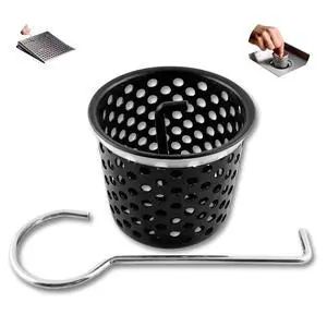Shower Drain Strainer for Oatey Designline Shower Drain, Linear and Square with Shower Drain Key for Drain Grate Removal, Matte Black Shower Drain Strainer for Oatey Designline Shower Drain, Linear and Square with Shower Drain Key for Drain Grate Removal, Matte Black