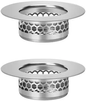 Hair Catcher Shower Drain Bathtub Lavatory Sink Drain Strainer for Laundry, Mop Pool, Utility, Slop, RV Sink, Stainless Steel Drain FilterFit Hole Size from 1.65-2.17" 2Pack (1.5) Hair Catcher Shower Drain Bathtub Lavatory Sink Drain Strainer for Laundry, Mop Pool, Utility, Slop, RV Sink, Stainless Steel Drain FilterFit Hole Size from 1.65-2.17" 2Pack (1.5)