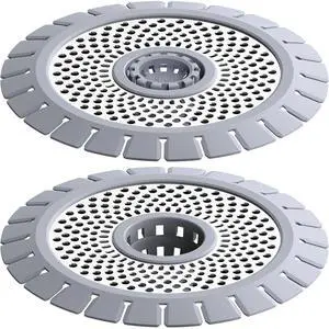 Shower Drain Hair Catcher, Stainless Steel Bathtub Strainer 2-Pack Shower Drain Hair Catcher, Stainless Steel Bathtub Strainer 2-Pack