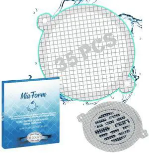 Hair Catcher Shower Drain Disposable Mesh Stickers, 35 Pack Hair Catcher Shower Drain Disposable Mesh Stickers, 35 Pack