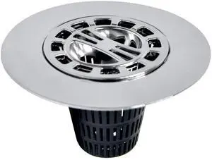 Snap-in Shower Drain Cover with in-Drain Hair Catcher, 4-1/4" Round, Chrome Strainer, (10529) Snap-in Shower Drain Cover with in-Drain Hair Catcher, 4-1/4" Round, Chrome Strainer, (10529)