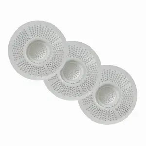 Hairstopper Drain Cover Hair Catcher for Shower and Bathtub, Protects Against Clogs Without Blocking Water Flow, White, 3 Pack Hairstopper Drain Cover Hair Catcher for Shower and Bathtub, Protects Against Clogs Without Blocking Water Flow, White, 3 Pack