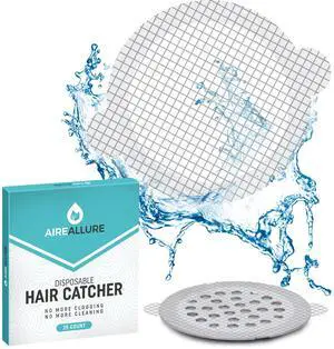 25 Pack Disposable Shower Drain Hair Catcher Mesh Stickers - Peel & Stick Drain Strainers to Prevent Clogs, Strong Waterproof Adhesive, Mess-Free Disposable Drain Covers for Shower & Bathtub 25 Pack Disposable Shower Drain Hair Catcher Mesh Stickers - Peel & Stick Drain Strainers to Prevent Clogs, Strong Waterproof Adhesive, Mess-Free Disposable Drain Covers for Shower & Bathtub