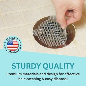 50 Pack Disposable Shower Drain Hair Catcher Mesh Stickers - Peel & Stick Drain Strainers to Prevent Clogs, Strong Waterproof Adhesive, Mess-Free Disposable Drain Covers for Shower & Bathtub 50 Pack Disposable Shower Drain Hair Catcher Mesh Stickers - Peel & Stick Drain Strainers to Prevent Clogs, Strong Waterproof Adhesive, Mess-Free Disposable Drain Covers for Shower & Bathtub