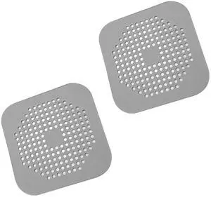 Square Drain Cover for Shower 5.7-inch TPR Drain Hair Catcher Flat Silicone Plug for Bathroom and Kitchen Filter Shower Drain Protection Flat Strainer Stopper with Suction Cups 2 Pack (Grey) Square Drain Cover for Shower 5.7-inch TPR Drain Hair Catcher Flat Silicone Plug for Bathroom and Kitchen Filter Shower Drain Protection Flat Strainer Stopper with Suction Cups 2 Pack (Grey)