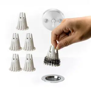5-Pack Hair Catcher Strainer Drain Protector Trap for Bathtub | Eco-Friendly Bioplastic | Stronger Reusable Version of HairClaw 5-Pack Hair Catcher Strainer Drain Protector Trap for Bathtub | Eco-Friendly Bioplastic | Stronger Reusable Version of HairClaw