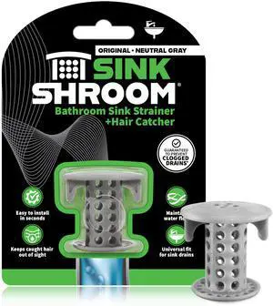 SinkShroom The Revolutionary Sink Drain Protector Hair Catcher/Strainer/Snare, Gray SinkShroom The Revolutionary Sink Drain Protector Hair Catcher/Strainer/Snare, Gray
