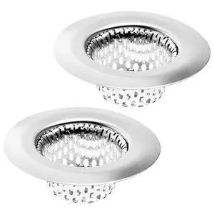 2 Pack - 2.25" Top / 1" Basket- Sink Strainer Bathroom, Utility, Slop, Laundry, RV and Lavatory Sink Drain Strainer Hair Catcher. Stainless Steel 2 Pack - 2.25" Top / 1" Basket- Sink Strainer Bathroom, Utility, Slop, Laundry, RV and Lavatory Sink Drain Strainer Hair Catcher. Stainless Steel