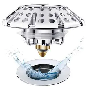 Universal Tub Stopper Bathtub Drain Plug, Pop Up Tub Drain Hair Catcher, Drain Cover with Strainer, for 1-3/8 to 2in Bath Drain Hole Universal Tub Stopper Bathtub Drain Plug, Pop Up Tub Drain Hair Catcher, Drain Cover with Strainer, for 1-3/8 to 2in Bath Drain Hole