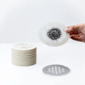 20 Pack | Flat Shower Drain Hair Catcher Strainer Trap | Eco-Friendly Bioplastic 20 Pack | Flat Shower Drain Hair Catcher Strainer Trap | Eco-Friendly Bioplastic