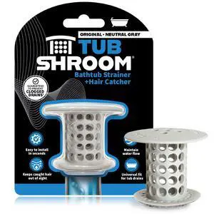 Bathtub Drain Hair Catcher in-Drain Tub Strainer & Clog Prevention Protector, Fits Standard 1.41.75 Tub Drains, Easy Clean, Captures Human & Pet Hair Out of Sight (Gray) Bathtub Drain Hair Catcher in-Drain Tub Strainer & Clog Prevention Protector, Fits Standard 1.41.75 Tub Drains, Easy Clean, Captures Human & Pet Hair Out of Sight (Gray)