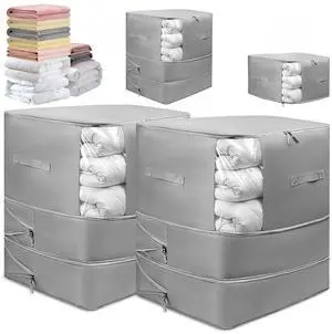 2 Pack Upgrade Comforter Storage Bag with Handle, Space Saving 3-Layer Adjustable In 3 Sizes (142L, 107L, 71L), Compression Blanket Storage Bags, Washable Bedding Organizer For Pillow Duvet Clothing 2 Pack Upgrade Comforter Storage Bag with Handle, Space Saving 3-Layer Adjustable In 3 Sizes (142L, 107L, 71L), Compression Blanket Storage Bags, Washable Bedding Organizer For Pillow Duvet Clothing