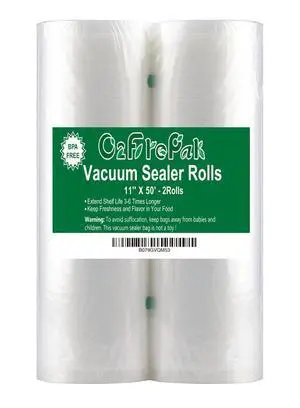2Pack (Total 100Feet) 11x50 Rolls Vacuum Sealer Bags Rolls with BPA Free,Heavy Duty Vacuum Food Sealer Storage Bags Rolls,Cut to Size Roll,Great for Sous Vide 2Pack (Total 100Feet) 11x50 Rolls Vacuum Sealer Bags Rolls with BPA Free,Heavy Duty Vacuum Food Sealer Storage Bags Rolls,Cut to Size Roll,Great for Sous Vide