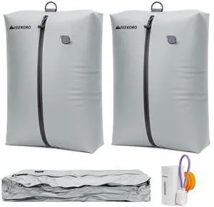Upgraded Vacuum Bag for Travel, Professional IPX8 Waterproof Reusable Vacuum Compression Bags for Travel Suitcases, Durable Space Saver Bag Upgraded Vacuum Bag for Travel, Professional IPX8 Waterproof Reusable Vacuum Compression Bags for Travel Suitcases, Durable Space Saver Bag