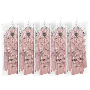 Hanging Vacuum Storage Bags 5 Pack Reusable Space Saver Bags for Clothes 43.3 x27.6 inch Vacuum Seal Storage Bag Dresses Space Bags for Suits, Coats or Jackets, Closet Organizer and Storage Hanging Vacuum Storage Bags 5 Pack Reusable Space Saver Bags for Clothes 43.3 x27.6 inch Vacuum Seal Storage Bag Dresses Space Bags for Suits, Coats or Jackets, Closet Organizer and Storage