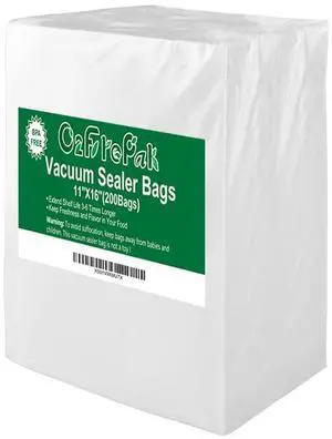 200 Gallon Size11" x 16" Vacuum Sealer Bags with BPA Free and Heavy Duty, Vacuum Seal Food Sealer Bags,Great for Food Storage Vaccume Sealer PreCut Bag 200 Gallon Size11" x 16" Vacuum Sealer Bags with BPA Free and Heavy Duty, Vacuum Seal Food Sealer Bags,Great for Food Storage Vaccume Sealer PreCut Bag