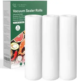 Vacuum Sealer Bags for Food, 11 Inch 16 Feet Custom Size 3-pack Vacuum Sealer Bags for Food, 11 Inch 16 Feet Custom Size 3-pack
