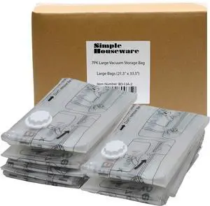 Large Size Vacuum Storage Bags to Space Saver for Towel, Blanket, Clothes (21.5" x 33.5") - 7 Pack Large Size Vacuum Storage Bags to Space Saver for Towel, Blanket, Clothes (21.5" x 33.5") - 7 Pack
