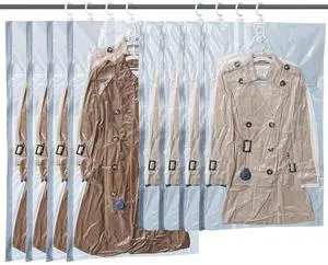 Hanging Vacuum Storage Bags for Clothing 8 Pack Hanging Vacuum Seal Bags for Clothing Suit Bags Closet Storage, Hanging Plastic Clothes Cover for Coat, Dress, Fur, Shirt Hanging Vacuum Storage Bags for Clothing 8 Pack Hanging Vacuum Seal Bags for Clothing Suit Bags Closet Storage, Hanging Plastic Clothes Cover for Coat, Dress, Fur, Shirt
