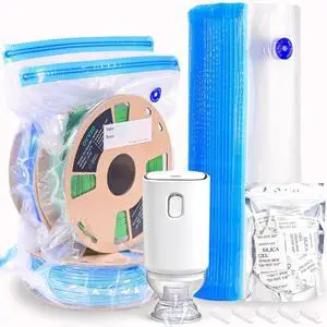 Filament Storage Bags 30pcs, Plus Size 32X34cm 3D Printer Filament Storage Bags Vacuum Sealed Kit with 30 Desiccants, Auto Pump,Perfect for 3D Filament Storage or Using After Filament Dryer Box Filament Storage Bags 30pcs, Plus Size 32X34cm 3D Printer Filament Storage Bags Vacuum Sealed Kit with 30 Desiccants, Auto Pump,Perfect for 3D Filament Storage or Using After Filament Dryer Box