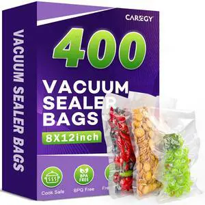 Vacuum Sealer Bags 400 Quart 8" x 12" with BPA Free for Food Storage Meal Prep or Sous Vide Vacuum Sealer Bags 400 Quart 8" x 12" with BPA Free for Food Storage Meal Prep or Sous Vide