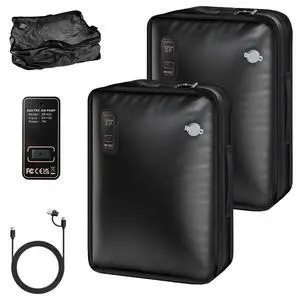 Vacuum Seal Bags for Clothing Travel with Built-in Pump, Clothing Vacuum Storage Bags for Blankets Coats Bedding 25L Reusable Waterproof Compression Packing Cubes for Travel2 Pack,Black Vacuum Seal Bags for Clothing Travel with Built-in Pump, Clothing Vacuum Storage Bags for Blankets Coats Bedding 25L Reusable Waterproof Compression Packing Cubes for Travel2 Pack,Black