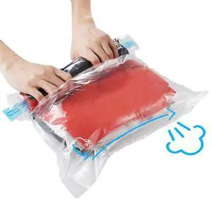 10Pack Travel Space Saver Bags (4 x S, 3 x L, 3 xL), Reusable KFYM Vacuum Travel Storage Bag, Saves 75% of Storage Space, Roll-Up Compression, No Need For Vacuum Machine Or Pump 10Pack Travel Space Saver Bags (4 x S, 3 x L, 3 xL), Reusable KFYM Vacuum Travel Storage Bag, Saves 75% of Storage Space, Roll-Up Compression, No Need For Vacuum Machine Or Pump