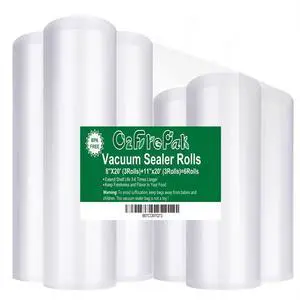 6Pack 8"x20'(3Rolls) and 11"x20' (3Rolls) Rolls Vacuum Sealer Bags Rolls with BPA Free,Heavy Duty Vacuum Sealer Storage Bags Rolls,Cut to Size Roll,Great for Sous Vide Cooking 6Pack 8"x20'(3Rolls) and 11"x20' (3Rolls) Rolls Vacuum Sealer Bags Rolls with BPA Free,Heavy Duty Vacuum Sealer Storage Bags Rolls,Cut to Size Roll,Great for Sous Vide Cooking