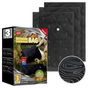 Outdoor Vacuum Storage Bags 3 Pack, Travel Compression Bags (39x29 inch), Tear-Proof Vacuum Seal for Camping, Cushion, Clothing, Waterproof, Wearproof, Punctureproof Outdoor Vacuum Storage Bags 3 Pack, Travel Compression Bags (39x29 inch), Tear-Proof Vacuum Seal for Camping, Cushion, Clothing, Waterproof, Wearproof, Punctureproof