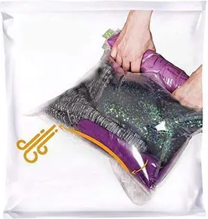 12 Space Saver Storage Bags for Clothes for Travel - Compression, no Vacuum Sacks - Luggage Accessories 12 Space Saver Storage Bags for Clothes for Travel - Compression, no Vacuum Sacks - Luggage Accessories