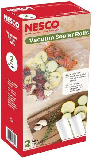 Vacuum Sealer Rolls for Home Food Storage, CustomSize 11Inch Bags Compatible with Nesco and Most Vacuum Sealers Vacuum Sealer Rolls for Home Food Storage, CustomSize 11Inch Bags Compatible with Nesco and Most Vacuum Sealers