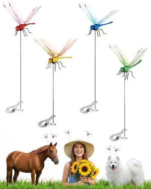 4 Pcs Dragon Fly Clips for Bug Repellent Use, Lifelike 3D Outdoor Decorative Dragonflies with Stakes, Waterproof Garden Ornaments for Patio Porch Plants Yard Backpack Hat Horse, Indoor Outdoor Decor 4 Pcs Dragon Fly Clips for Bug Repellent Use, Lifelike 3D Outdoor Decorative Dragonflies with Stakes, Waterproof Garden Ornaments for Patio Porch Plants Yard Backpack Hat Horse, Indoor Outdoor Decor