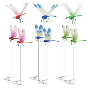 Dragonfly Clip Bug Repe Llent - 3D Dragonfly Clips,6 Pack Garden Decor Deer and Horse Fly Deterrent for Indoor/Outdoor Garden Dragonfly Clip Bug Repe Llent - 3D Dragonfly Clips,6 Pack Garden Decor Deer and Horse Fly Deterrent for Indoor/Outdoor Garden