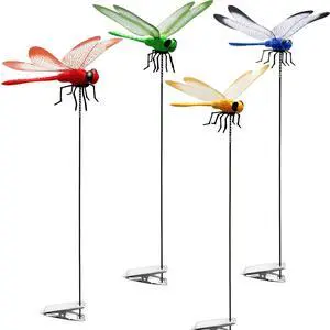 Dragonfly Clip on Hat, Dragonfly Garden Décor, 3D Fake Dragonflies the Deer or Horse Fly Nature Enemy to Scare Garden Fly for Indoor Outdoor Yard Patios Plants Flower(4Pcs-Colorful) Dragonfly Clip on Hat, Dragonfly Garden Décor, 3D Fake Dragonflies the Deer or Horse Fly Nature Enemy to Scare Garden Fly for Indoor Outdoor Yard Patios Plants Flower(4Pcs-Colorful)