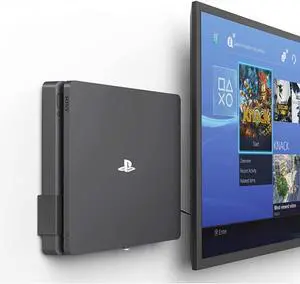 New Wall Mount for PS-4 Slim, Near or Behind TV, Space Saving,Customized to Perfectly Fit PlayStation4 Slim,Easy to Install New Wall Mount for PS-4 Slim, Near or Behind TV, Space Saving,Customized to Perfectly Fit PlayStation4 Slim,Easy to Install